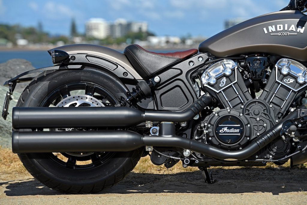 indian scout bobber launch side on rear right